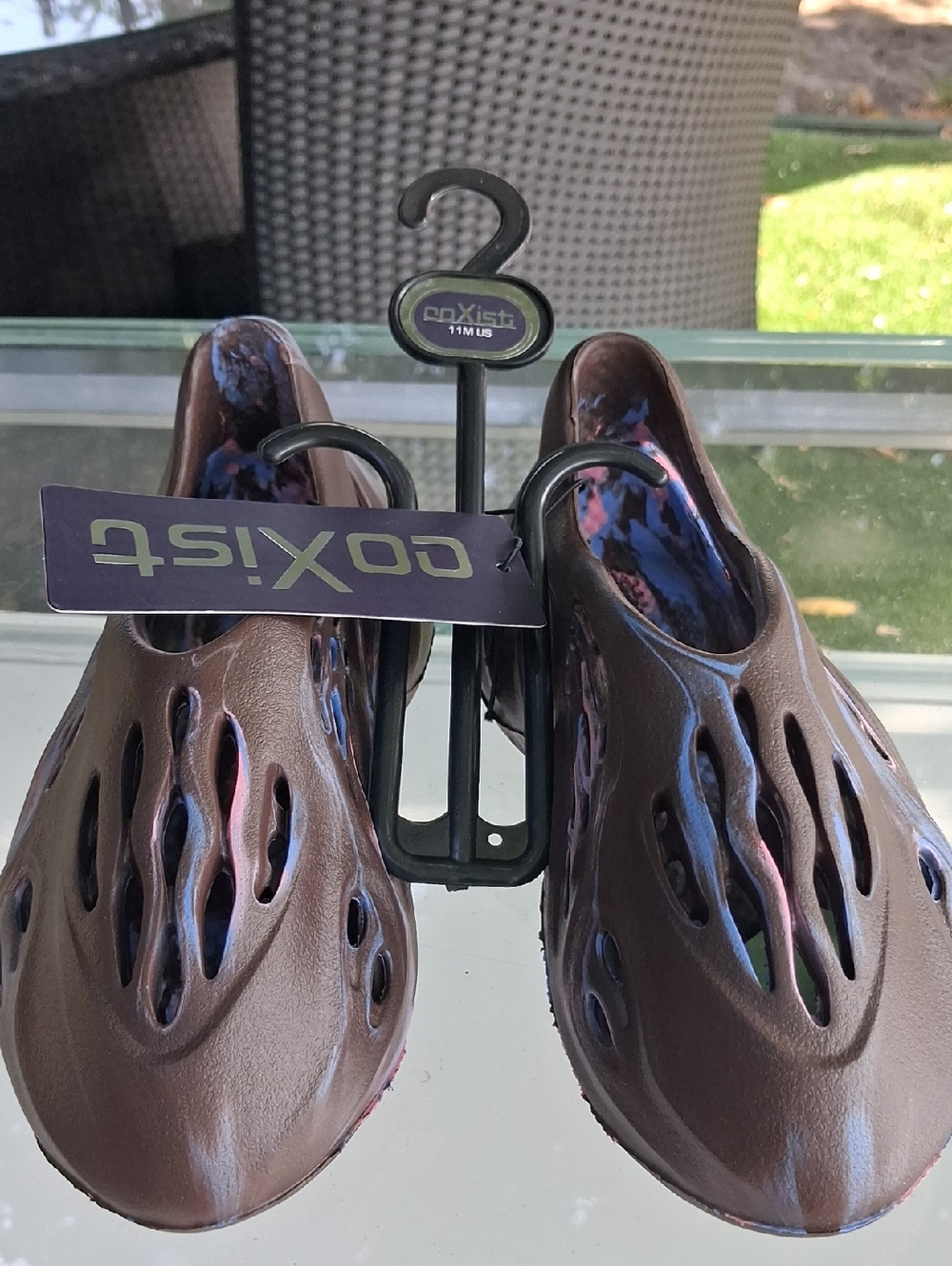 COXIST Brown Slip-On Foam Shoes